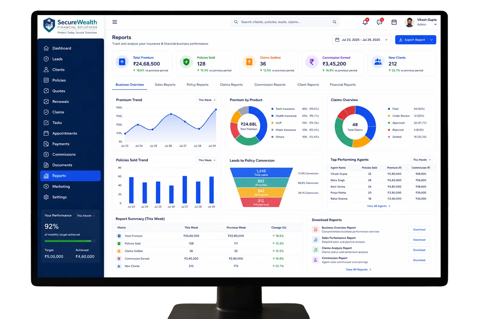 Financial reports banner